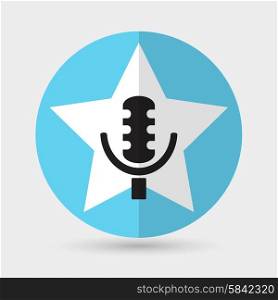 microphone icon on a white background