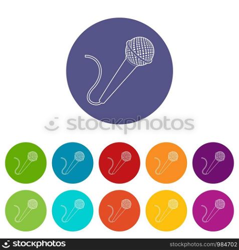 Microphone icon. Outline illustration of microphone vector icon for web design. Microphone icon, outline style