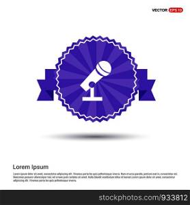 Microphone icon - Purple Ribbon banner