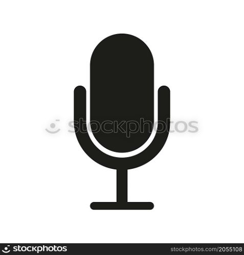 Microphone icon. Record process. Black silhouette. Radio sign. Live button. Line art. Vector illustration. Stock image. EPS 10.. Microphone icon. Record process. Black silhouette. Radio sign. Live button. Line art. Vector illustration. Stock image.