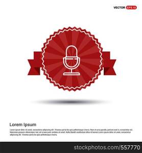 Microphone icon - Red Ribbon banner