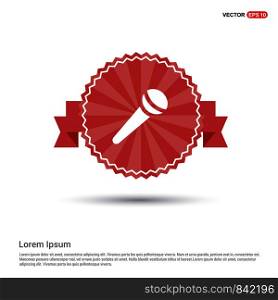 Microphone icon - Red Ribbon banner