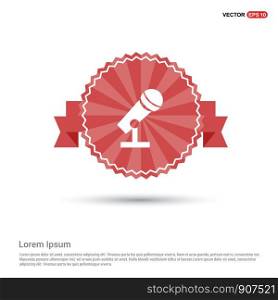 Microphone Icon - Red Ribbon banner