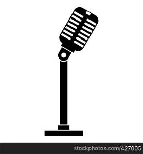Microphone icon. Simple illustration of microphone vector icon for web. Microphone icon, simple style