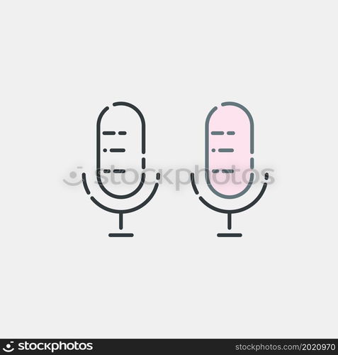 Microphone icon vector design templates on white background