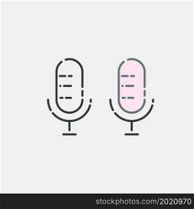 Microphone icon vector design templates on white background
