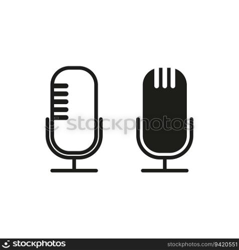 Microphone icon. Vector illustration. stock image. EPS 10.. Microphone icon. Vector illustration. stock image.