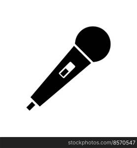 Microphone icon vector logo design template flat style illustration