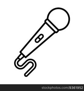 Microphone icon vector on trendy design