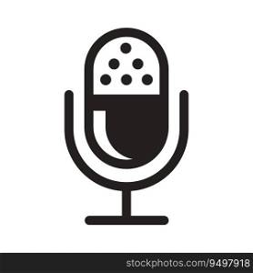 Microphone icon vector on trendy style for design and print