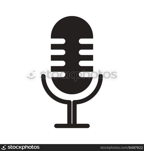 Microphone icon vector on trendy style for design and print