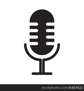 Microphone icon vector on trendy style for design and print