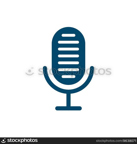 Microphone Icon Vector Simple Design