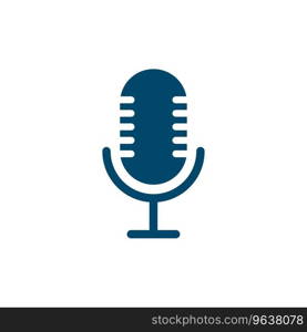 Microphone Icon Vector Simple Design	