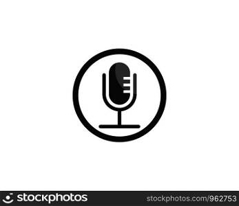 microphone icon vector template