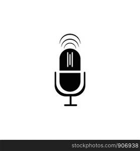 microphone icon vector template flat design