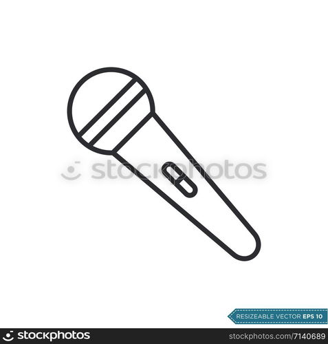 Microphone Icon Vector Template Illustration Design