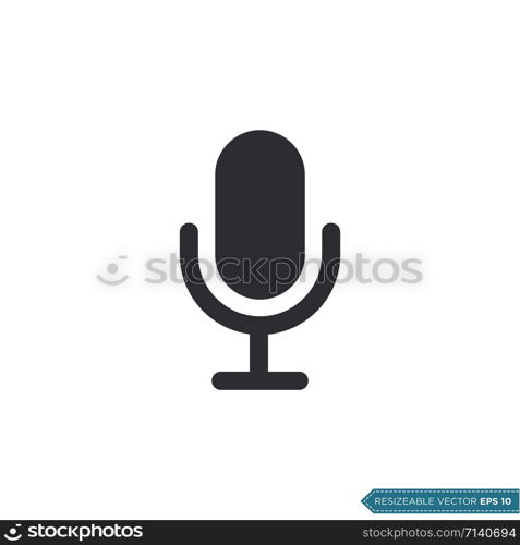 Microphone Icon Vector Template Illustration Design
