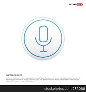 Microphone Icon - white circle button
