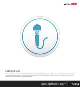 Microphone icon - white circle button