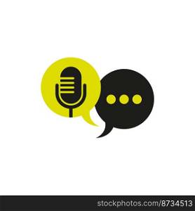 microphone in a message. Speaker icon. Communication concept. social media template. Vector illustration. stock image. EPS 10.. microphone in a message. Speaker icon. Communication concept. social media template. Vector illustration. stock image. 