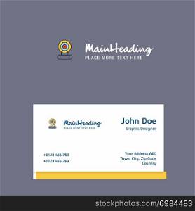 Microphone logo Design with business card template. Elegant corporate identity. - Vector