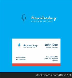 Microphone logo Design with business card template. Elegant corporate identity. - Vector