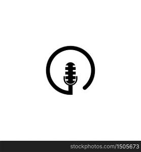 Microphone logo template vector icon design