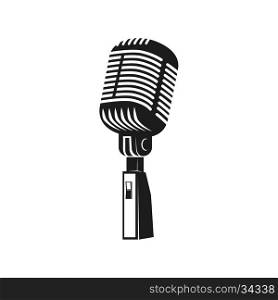 Microphone monochrome icon. Element for logo, label, emblem, badge, sign. Design element in vector.