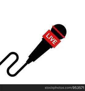Microphone news. Television icon vector. Flat modern vector illustration. Studio microphone vector. News interview press conference. EPS 10. Microphone news. Television icon vector. Flat modern vector illustration. Studio microphone vector. News interview press conference.
