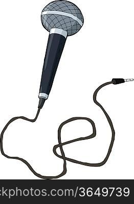 Microphone on a white background vector illustration