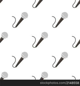 Microphone pattern seamless background texture repeat wallpaper geometric vector. Microphone pattern seamless vector