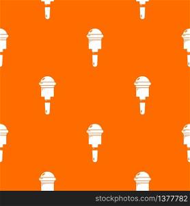 Microphone pattern vector orange for any web design best. Microphone pattern vector orange