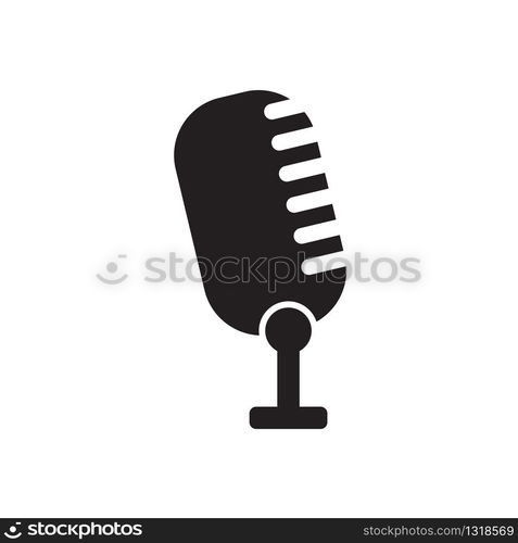 microphone vector icon in trendy flat style