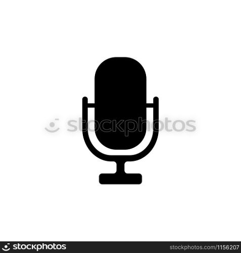 Microphone vector icon isolated on white background. Microphone vector icon isolated on white