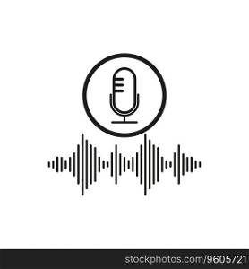 microphone wave icon. Microphone icon. Communication concept. Speaker icon. Vector illustration. stock image.. microphone wave icon. Microphone icon. Communication concept. Speaker icon. Vector illustration.