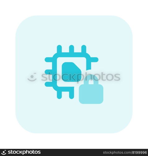 Microprocessor with locking feature for info security.