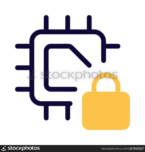 Microprocessor with locking feature for info security.