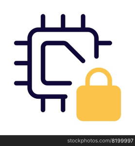 Microprocessor with locking feature for info security.