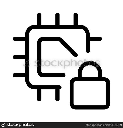 Microprocessor with locking feature for info security.