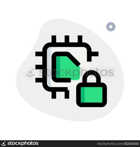 Microprocessor with locking feature for info security.