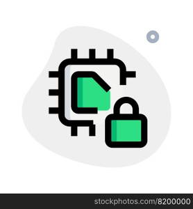 Microprocessor with locking feature for info security.