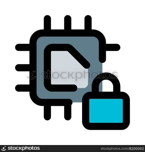 Microprocessor with locking feature for info security.