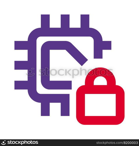 Microprocessor with locking feature for info security.