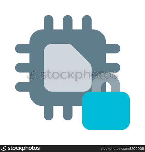 Microprocessor with locking feature for info security.