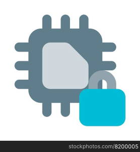 Microprocessor with locking feature for info security.