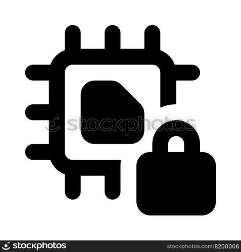 Microprocessor with locking feature for info security.