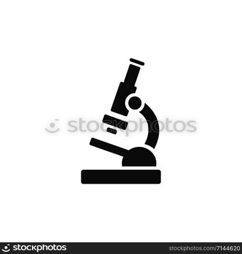 Microscope. Flat icon. Isolated pharmacy and science vector illustration