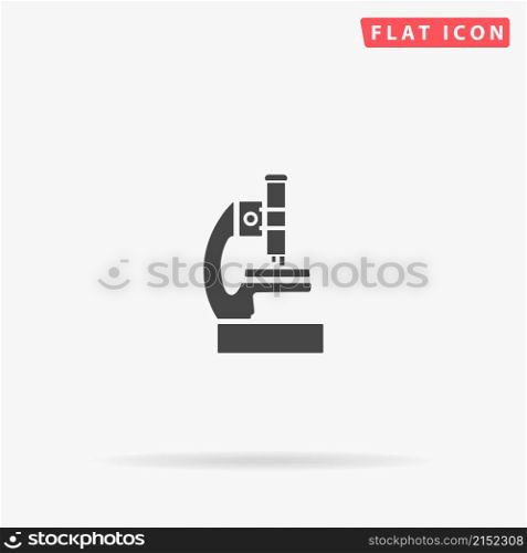 Microscope flat vector icon. Hand drawn style design illustrations.. Microscope flat vector icon