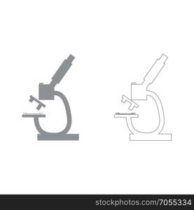 Microscope grey set grey set icon .. Microscope grey set icon .